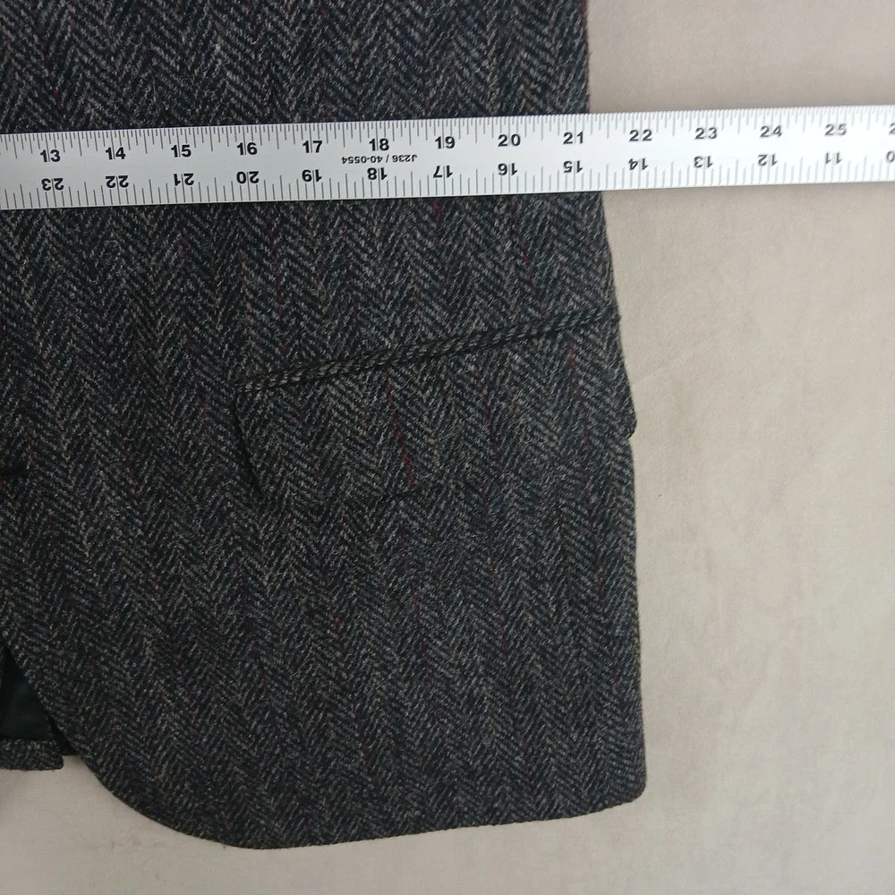 VTG Harris Tweed Baskin‎ 40R Mens Blazer 21x30 Herringbone FLAW